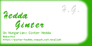 hedda ginter business card